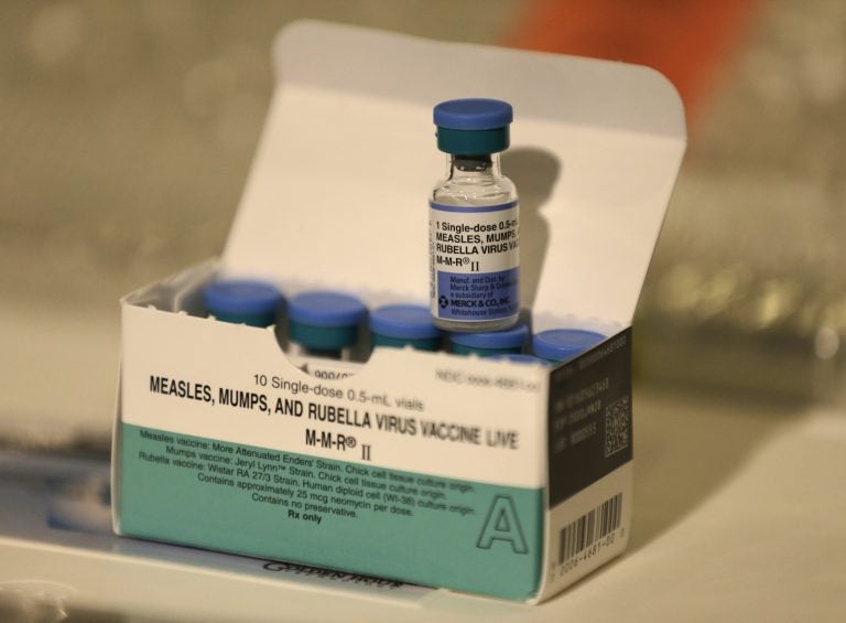Measles, mumps and rubella vaccines are seen at the Rockland County Health Department in Pomona, N.Y., Wednesday, March 27, 2019. The county in New York City's northern suburbs declared a local state of emergency Tuesday over a measles outbreak that has infected more than 150 people since last fall, hoping a ban against unvaccinated children in public places wakes their parents to the seriousness of the problem. (Seth Wenig/AP Photo)