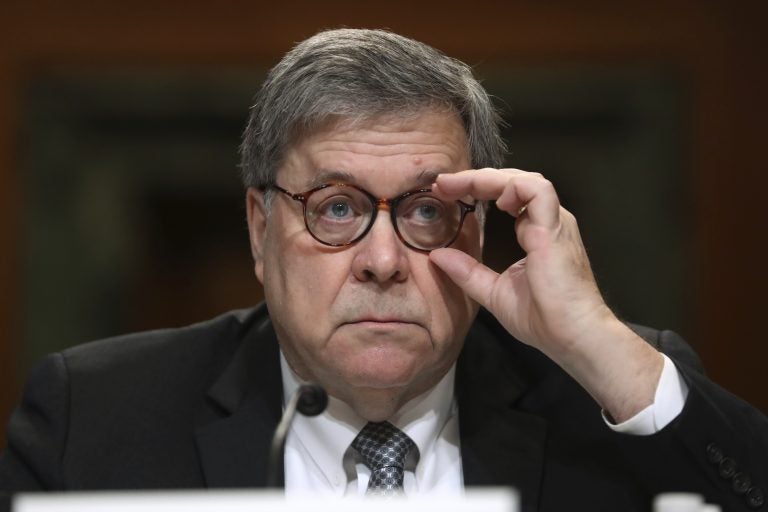 Attorney General William Barr appears before a Senate Appropriations subcommittee to make his Justice Department budget request, Wednesday, April 10, 2019, in Washington. (Andrew Harnik/AP Photo)