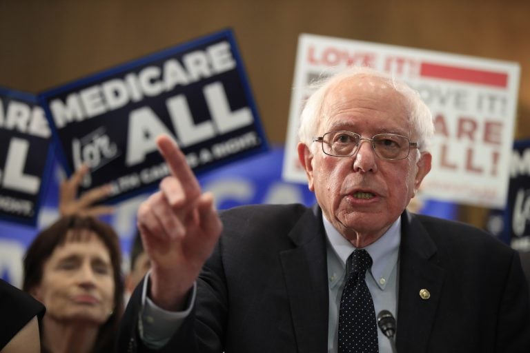 Sen. Bernie Sanders, I-Vt., introduces the Medicare for All Act of 2019, on Capitol Hill in Washington, Wednesday, April 10, 2019. (Manuel Balce Ceneta/AP Photo)