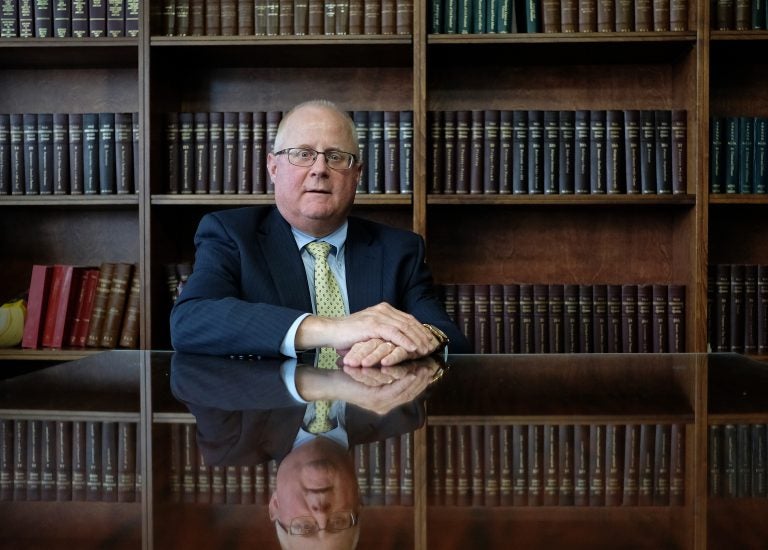 Berks County District Attorney John T. Adams in his office in Reading, Pennsylvania. (Matt Smith for Keystone Crossroads)