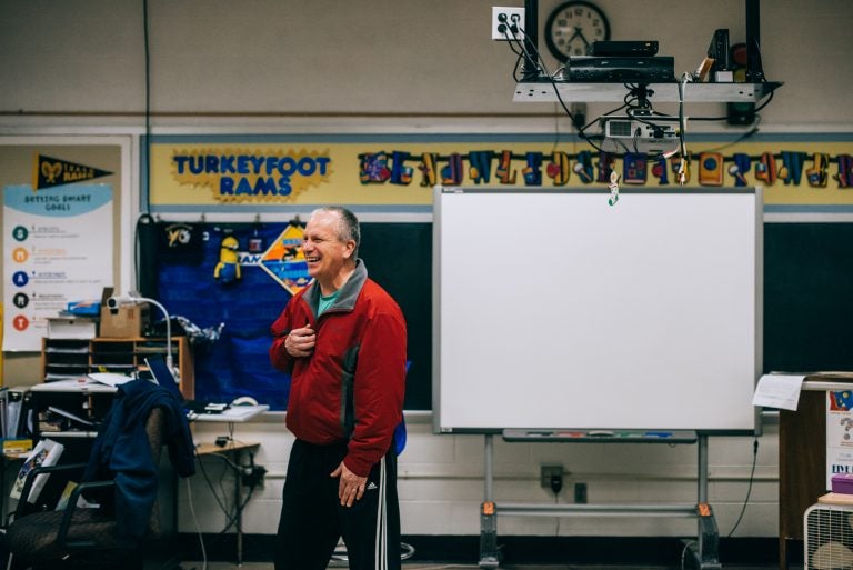 Jody Gary teaches sixth grade for the Turkeyfoot School District. He has started there in 1992 with a salary of $18,500. (Dani Fresh/Keystone Crossroads)