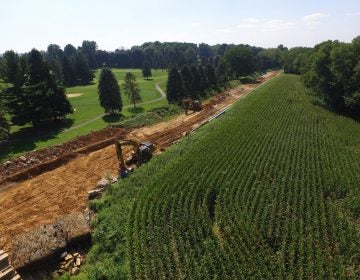 Mariner East 2 pipeline construction in Lebanon County August 24, 2018 (Marie Cusick/StateImpact Pennsylvania)