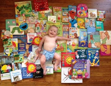 Josie Shipley received many books for her 6-month birthday. Her mother, Nicole Chaney, requested extras to donate — 60 in all — to new mothers in 2015 at the Hospital of the University of Pennsylvania, where she worked. (Courtesy of Nicole Chaney) 
