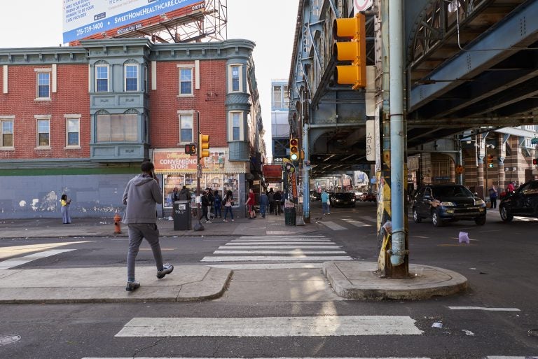 Outside Allegheny Station in the Kensington section of Philadelphia. (Natalie Piserchio for NPR)