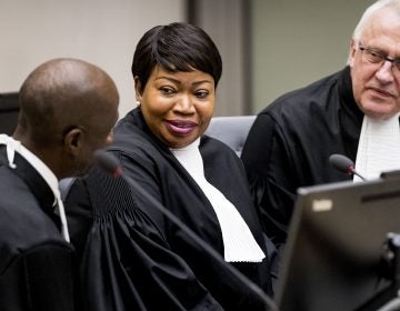 The office of International Criminal Court prosecutor Fatou Bensouda (center) says her visa for U.S. travel has been stripped. The State Department confirmed the move Friday.
(Koen Van Weel /AFP/Getty Images)