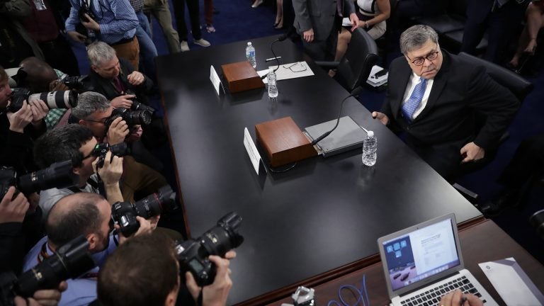 Attorney General William Barr arrives to testify about the Justice Department's FY 2020 budget request before a subcommittee of the House Appropriations Committee on Capitol Hill Tuesday in Washington, D.C. (Chip Somodevilla/Getty Images)