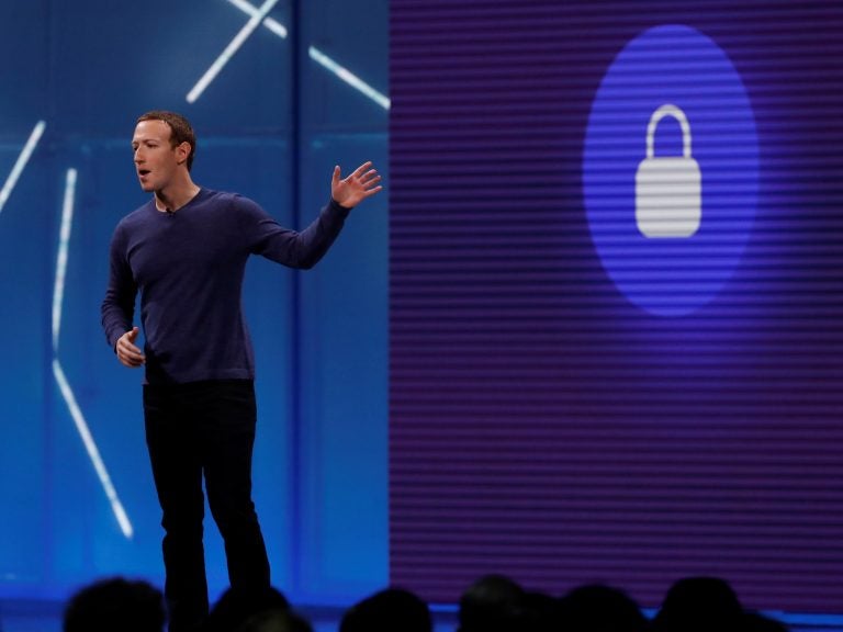 Facebook CEO Mark Zuckerberg speaks at the company's annual developers conference in San Jose, Calif., May 1, 2018. Facebook is beginning to enforce a ban on white nationalist content. (Stephen Lam/Reuters)