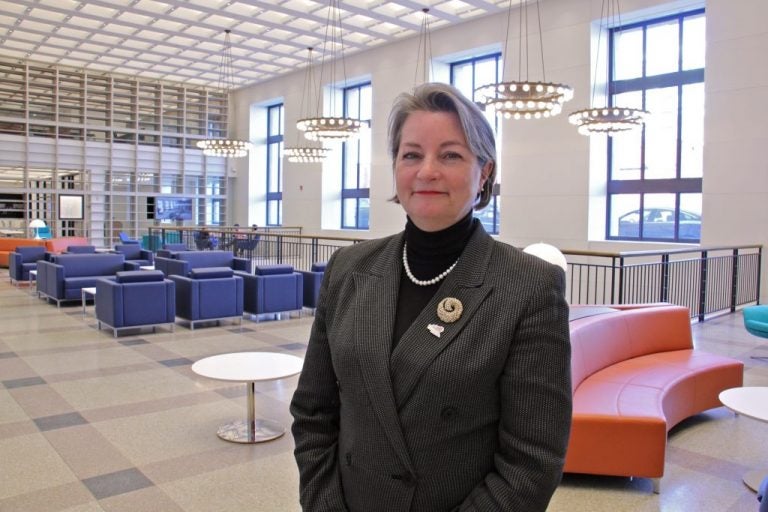 Siobhan Reardon in the Parkway Central Library. (Emma Lee/WHYY)