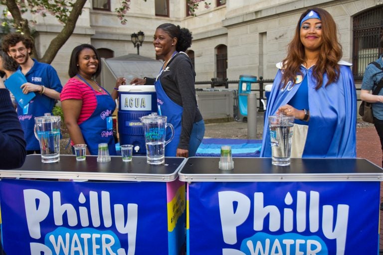 The Philadelphia Water Bar will be open at City Hall every Thursday this summer. (Kimberly Paynter/WHYY)