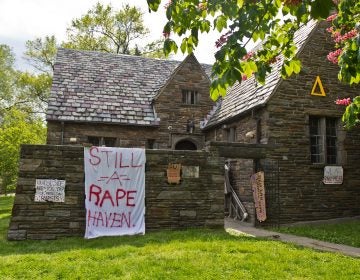 The Delta Upsilon fraternity on Swarthmore’s campus. (Kimberly Paynter/WHYY)