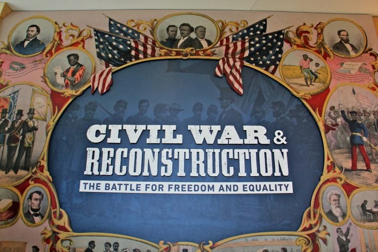 A new permanent exhibit at the National Constitution Center explores how constitutional clashes over slavery set the stage for the Civil War and how the nation transformed the Constitution after the war. (Emma Lee/WHYY)