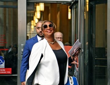 Former Philadelphia City Representative Desiree Peterkin Bell leaves the Criminal Justice Center after pleading guilty to corruption charges