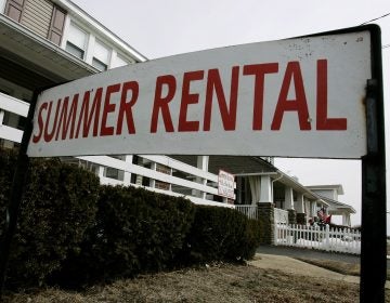 In this file photo, a summer rental sign is seen in front of a home just one block from the ocean, in Belmar, N.J. (Mel Evans/AP Photo, file)