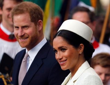 Meghan Markle, the Duchess of Sussex and Britain's Prince Harry leave after attending the Commonwealth Service at Westminster Abbey on Commonwealth Day in London, Monday, March 11, 2019. (AP Photo/Frank Augstein)