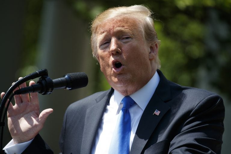 President Donald Trump speaks during a National Day of Prayer event in the Rose Garden of the White House, Thursday, May 2, 2019, in Washington. (Evan Vucci/AP Photo)