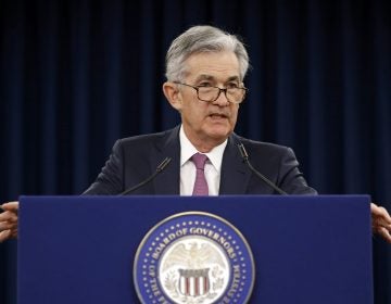 In this May 1, 2019, file photo Federal Reserve Board Chair Jerome Powell speaks at a news conference following a two-day meeting of the Federal Open Market Committee in Washington. Powell says the United States needs to find ways to address a decades-long slowdown in income growth and upward economic mobility. (Patrick Semansky/AP Photo, File)