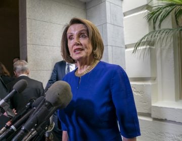 Speaker of the House Nancy Pelosi, D-Calif., responds to reporters as she departs after meeting with all the House Democrats, many calling for impeachment proceedings against President Donald Trump after his latest defiance of Congress by blocking his former White House lawyer from testifying yesterday, at the Capitol in Washington, Wednesday, May 22, 2019. (AP Photo/J. Scott Applewhite)