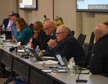 Members of the Eastern Lancaster County school board are seen during a meeting on May 13, 2019. (Ed Mahon/PA Post)
