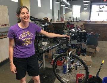 Urban Bike Project executive director Laura Wilburn says the newly renovated facility will help the group serve the community better. (Mark Eichmann/WHYY)