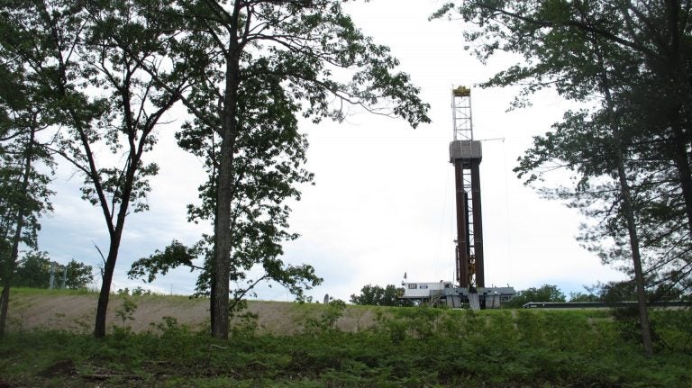 A drill rig in the Tiadaghton State Forest (Marie Cusick/StateImpact Pennsylvania)