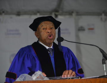Congressman John Lewis addressed the 2019 class of Lincoln University during commencement Sunday (Bob Williams/Lincoln University)