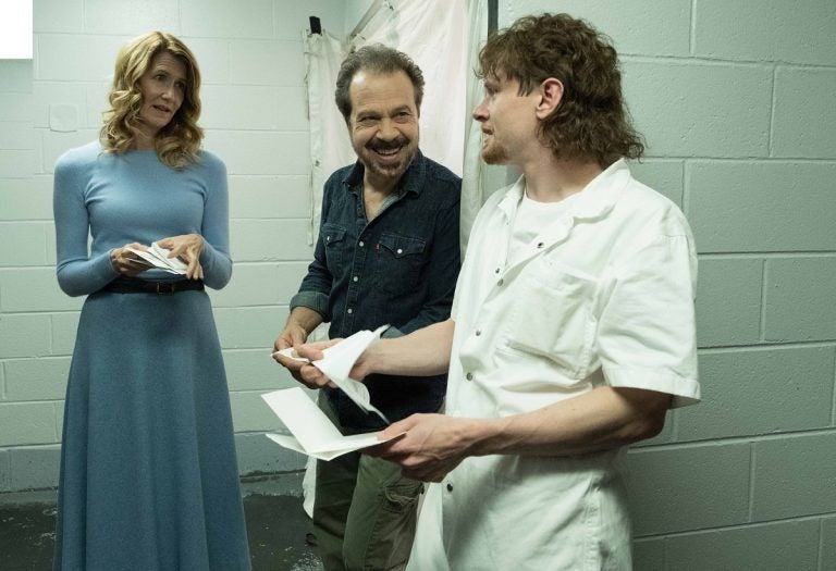 Laura Dern, Ed Zwick, Jack O'Connell on the set of 