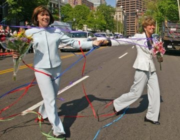 Julie Goodridge (left) and Hillary Goodridge were the face of the movement to legalize same-sex marriage in Massachusetts. They got married on May 17, 2004, just hours after that state became the first in America to allow same-sex marriage. (Winslow Townson/AP)