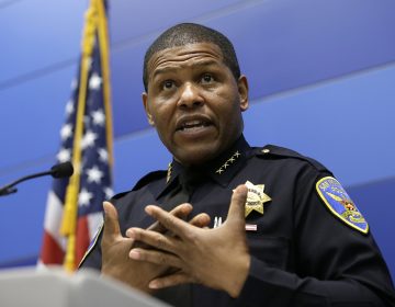 San Francisco Police Chief Bill Scott answers questions during a May 21 news conference. Scott has apologized for a raid on a freelance journalist's home. (Eric Risberg/AP)