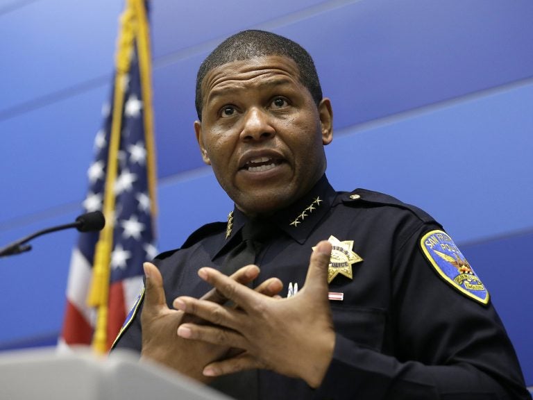 San Francisco Police Chief Bill Scott answers questions during a May 21 news conference. Scott has apologized for a raid on a freelance journalist's home. (Eric Risberg/AP)