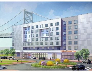 A rendering of the Hilton Garden Inn in Camden, which is scheduled for completion by the end of 2020. (Courtesy of Camden County)