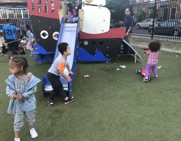 Children play at Disylvestro Playground in South Philadelphia. (Ariella Cohen/WHYY)