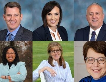 Candidates for Delaware County Council include (top row from left) Republicans Michael Morgan, Kelly Colvin and James Raith, and Democrats (bottom row from left) Monica Taylor, Elaine Schaffer and Christine Reuther. (Photos provided by Delco Dems and Delaware County GOP)
