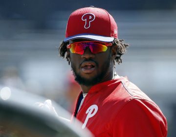 Phillies center fielder Odúbel Herrera in 2017. (Kim Klement/USA Today Sports)