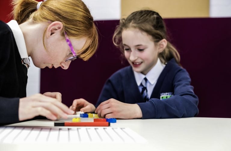 Lego Braille Bricks will feature studs with the same six-dot configurations found in the Braille alphabet, while remaining compatible with the existing bricks. Lego Braille Bricks will feature studs with the same six-dot configurations found in the Braille alphabet, while remaining compatible with the existing bricks. (Courtesy of Lego)