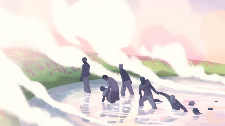Men’s groups are coming together to discover the meaning of masculinity in the age of #MeToo. (Leonardo Santamaria for NPR)