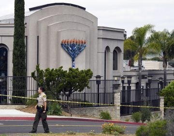 The Poway Chabad Synagogue in Poway, Ca., was attacked last month when a gunman fired at Passover worshippers. The FBI says it is currently investigating 850 cases of domestic terrorism. (Denis Poroy/AP)