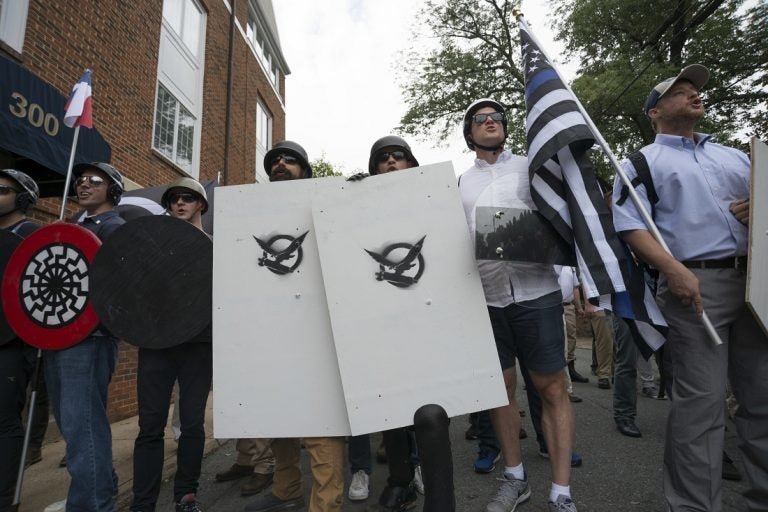 Neo-Nazis, white supremacists and other alt-right factions scuffled with counter-demonstrators near Emancipation Park (Formerly 