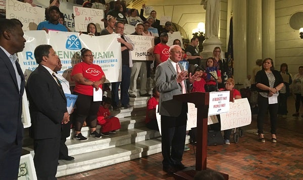 Bucks County Representative Gene DiGirolamo advocates for a higher minimum wage. He is of the few Republicans who has publicly done so. (Katie Meyer/WITF)