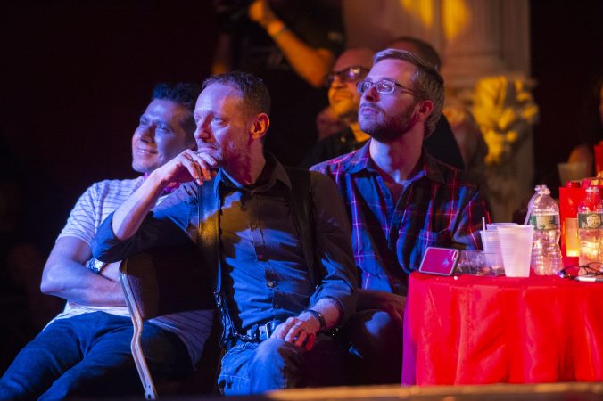 Audience members listen to the Philadelphia Ukulele Orchestra. (Jonathan Wilson for WHYY)