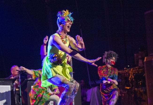 The Big Mess Dancers perform at the Trocadero. (Jonathan Wilson for WHYY)