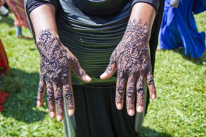 Members of the Muslim community celebrated the end of Ramadan festival, Eid al-Fitr in Fairmount Park. (Kimberly Paynter/WHYY)