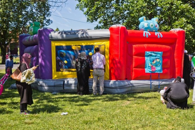 Members of the Muslim Community celebrated the end of Ramadan festival, Eid al-Fitr in Fairmount Park. (Kimberly Paynter/WHYY)