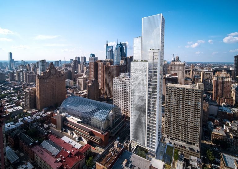 A rendering of the Arthaus tower planned for South Broad Street.(Kohn Pederson Fox Associates) 