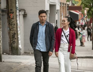 This undated image shows Randall Park and Ali Wong in a scene from the movie 
