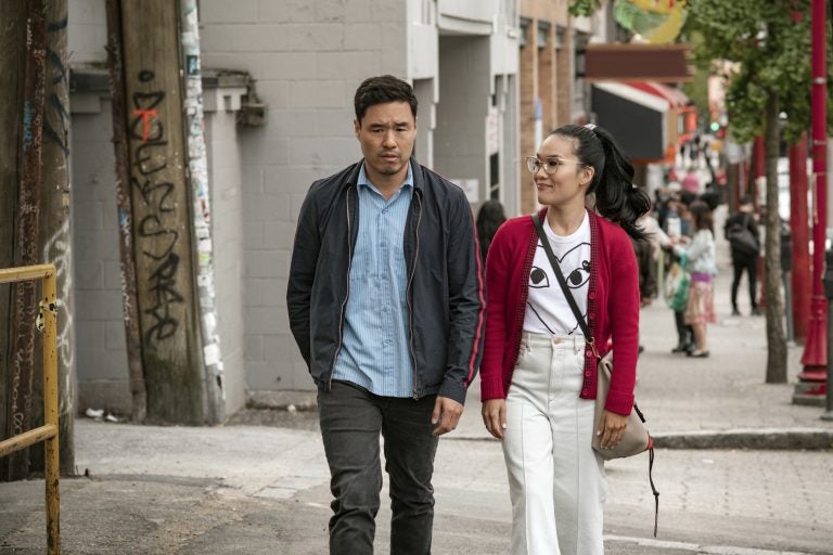 This undated image shows Randall Park and Ali Wong in a scene from the movie 