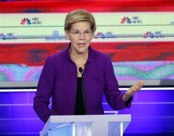 Democratic presidential candidate Sen. Elizabeth Warren, D-Mass., speaks during a Democratic primary debate hosted by NBC News at the Adrienne Arsht Center for the Performing Art, Wednesday, June 26, 2019, in Miami. (Wilfredo Lee/AP Photo)