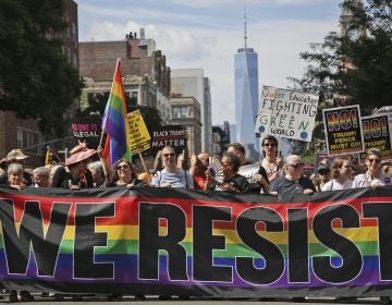 Marchers participate in the Queer Liberation March in New York, Sunday, June 30, 2019.  (Seth Wenig/AP Photo)