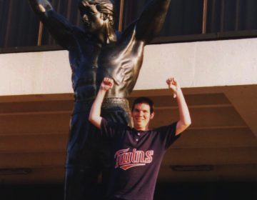 Jesse Gelsinger, 18, in this undated family photo, poses near a statue at the University of Pennsylvania. Gelsinger, who died Sept. 16, 1999, had signed up to be part of an experimental gene therapy study on ornithine transcarbamylase deficiency, or OTC. (Family Photo via The Arizona Daily Star/AP Photo)