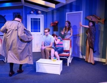 In The Idiopathic Ridiculopathy Consortium production of 'Betty's Summer Vacation,' (from left) Bill Rahill, Anthony Crosby, Amanda Schoonover, Kirsten Quinn and Tina Brock. (Photo courtesy of Johanna Austin/austinart.org)