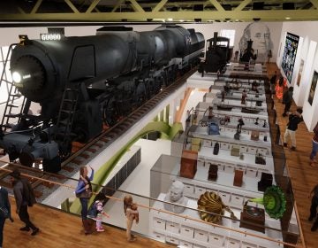 A redesign of the Franklin Institute's Train Factory exhibit will create new curatorial space and provide a glimpse into the curatorial process. (Rendering courtesy of the Smith Group for the Franklin Institute)